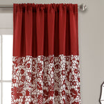 Estate Garden Print Room Darkening Window Curtain Panels Red 52X95 Set