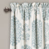 Evelyn Medallion Room Darkening Window Curtain Panels Blue 52X95+2 Set