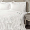 Allison Ruffle Skirt Bedspread White 3Pc Set Full