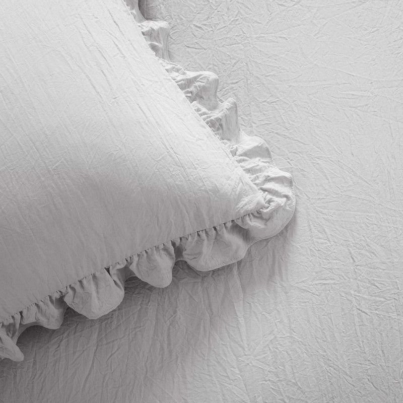 Allison Ruffle Skirt Bedspread Light Gray 3Pc Set Full