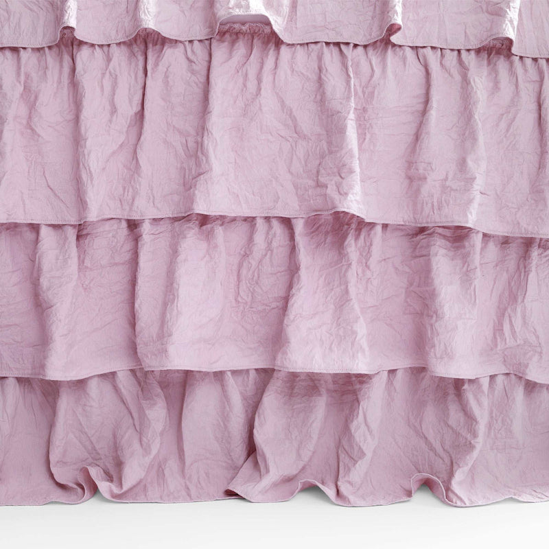 Allison Ruffle Skirt Bedspread Purple 3Pc Set Queen