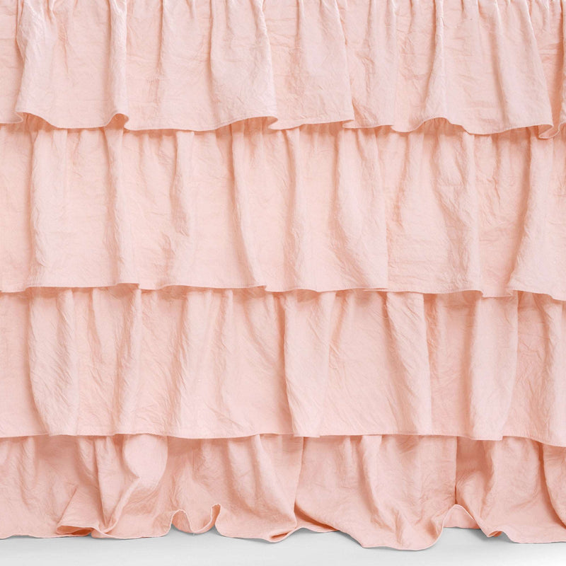 Allison Ruffle Skirt Bedspread Blush 3Pc Set King