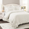 Ella Shabby Chic Ruffle Lace Comforter White 2Pc Set Twin Xl
