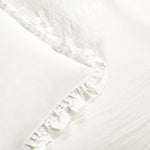 Ella Shabby Chic Ruffle Lace Comforter White 3Pc Set Full/Queen