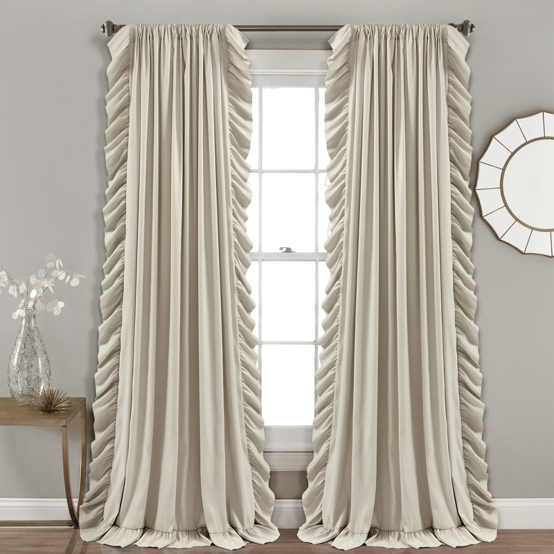 Reyna Window Curtain Panels Wheat 54X95 Set