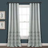 Vintage Stripe Yarn Dyed Cotton Window Curtain Panels Denim Blue 40X95 Set