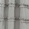 Vintage Stripe Yarn Dyed Cotton Window Curtain Panels Gray 40X95 Set