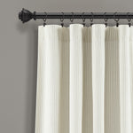 Vintage Stripe Yarn Dyed Cotton Window Curtain Panels Neutral 40X95 Set