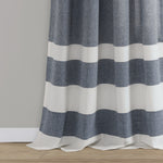 Cape Cod Stripe Yarn Dyed Cotton Window Curtain Panels Navy 40X84 Set