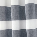 Cape Cod Stripe Yarn Dyed Cotton Window Curtain Panels Navy 40X95 Set