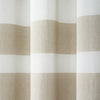 Cape Cod Stripe Yarn Dyed Cotton Window Curtain Panels Taupe 40X84 Set