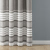 Nantucket Yarn Dyed Cotton Tassel Fringe Window Curtain Panels Gray 40X84 Set
