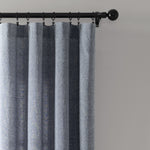 Nantucket Yarn Dyed Cotton Tassel Fringe Window Curtain Panels Navy 40X84 Set
