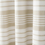 Nantucket Yarn Dyed Cotton Tassel Fringe Window Curtain Panels Taupe 40X84 Set