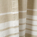 Nantucket Yarn Dyed Cotton Tassel Fringe Window Curtain Panels Taupe 40X95 Set