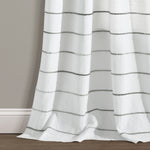 Ombre Stripe Yarn Dyed Cotton Window Curtain Panels Gray/Multi 40X95 Set