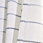Ombre Stripe Yarn Dyed Cotton Window Curtain Panels Navy/Multi 40X95 Set
