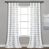 Ombre Stripe Yarn Dyed Cotton Window Curtain Panels Navy/Multi 40X95 Set