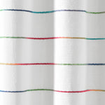 Ombre Stripe Yarn Dyed Cotton Window Curtain Panels Rainbow 40X95 Set
