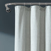 Vintage Stripe Yarn Dyed Cotton Shower Curtain Denim Blue Single 72x72