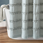Vintage Stripe Yarn Dyed Cotton Shower Curtain Denim Blue Single 72x72