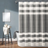 Cape Cod Stripe Yarn Dyed Cotton Shower Curtain Gray Single 72x72