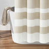 Cape Cod Stripe Yarn Dyed Cotton Shower Curtain Taupe Single 72x72