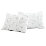 Distressed Metallic Heart Print Comforter White/Silver 2Pcs Set Twin XL