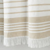 Nantucket Yarn Dyed Cotton Tassel Fringe Shower Curtain Taupe Single 72x72
