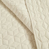 French Country Geo Ruffle Skirt Bedspread Ivory 3Pc Set King