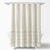 Vintage Stripe Yarn Dyed Cotton Shower Curtain Neutral Single 72x72