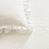 Ella Shabby Chic Ruffle Lace Bedspread White 3Pc Set Queen