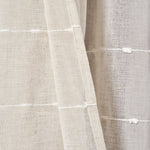 Farmhouse Textured Grommet Sheer Window Curtain Panels Beige 38X84 Set