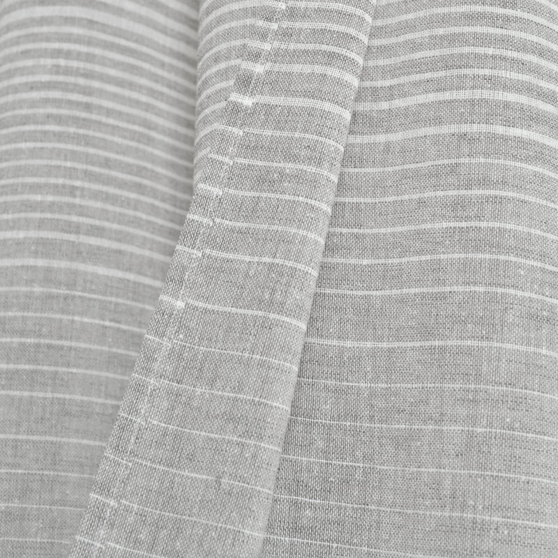Ombre Stripe Grommet Sheer Window Curtain Panels Gray 38X84 Set