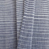 Ombre Stripe Grommet Sheer Window Curtain Panels Navy 38X84 Set