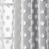 Textured Dot Grommet Sheer Window Curtain Panels White 38X84 Set