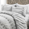 Darla Comforter Light Gray 3Pc Set  Full/Queen