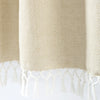 Tucker Stripe Yarn Dyed Cotton Knotted Tassel Window Curtain Panels Taupe 40X84 Set