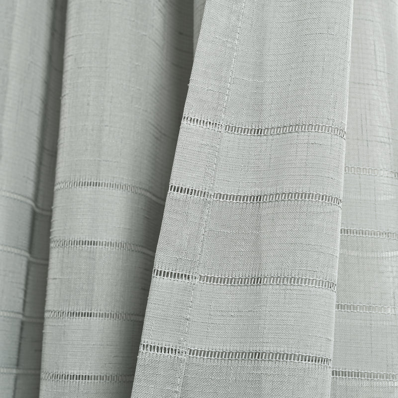 Bridie Grommet Sheer Window Curtain Panels Gray 52X84 Set