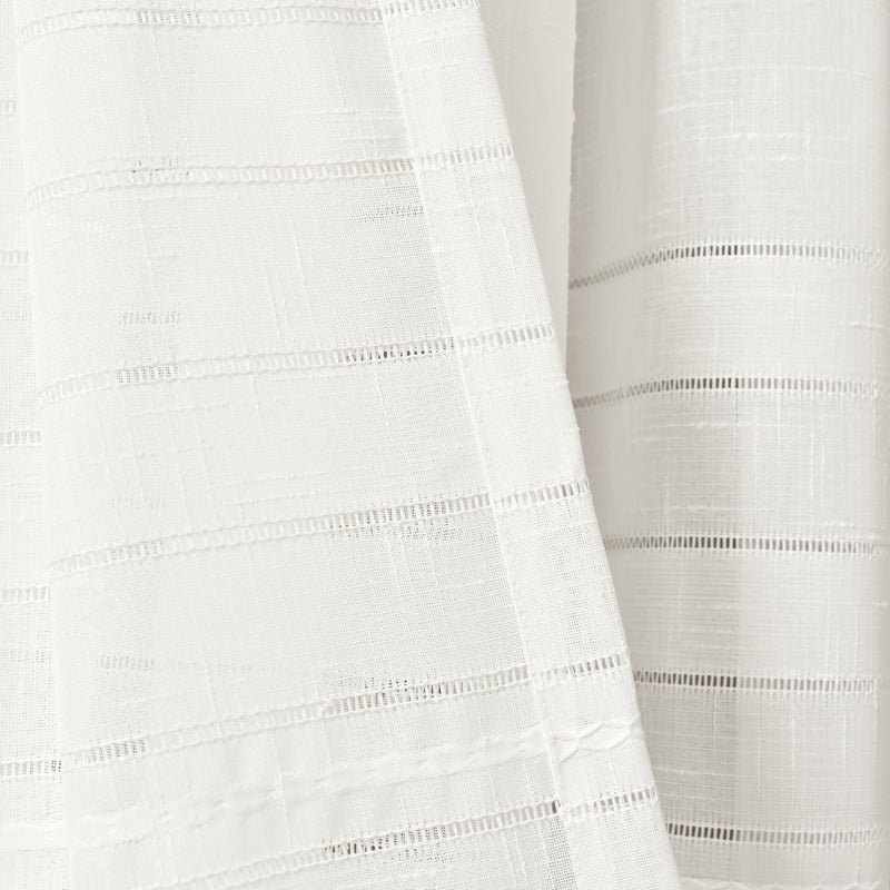 Bridie Grommet Sheer Window Curtain Panels White 52X84 Set
