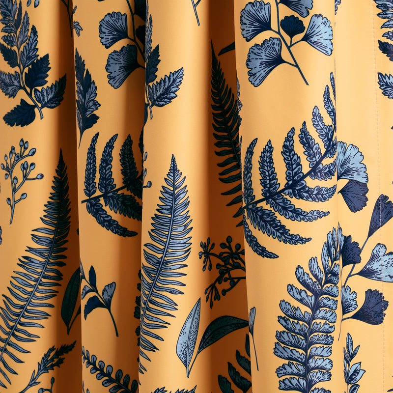 Devonia Allover Room Darkening Window Curtain Panels Yellow/Blue 52X95+2 Set