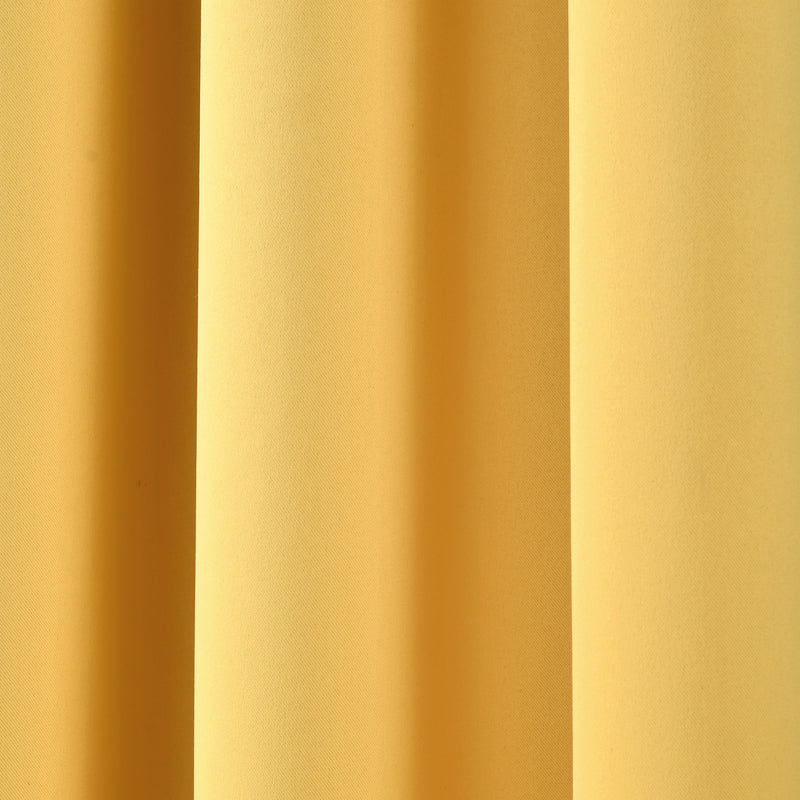 Lush D�cor Insulated Grommet Blackout Curtain Panels Yellow Pair 52X95 Set