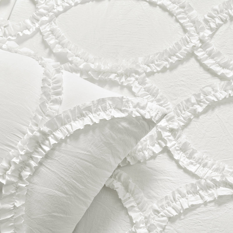Riviera Comforter White 3Pc Set King