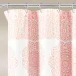 Stripe Medallion Shower Curtain Blush Single 72X72