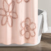 Ruffle Flower Shower Curtain Blush Single 72X72