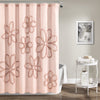 Ruffle Flower Shower Curtain Blush Single 72X72