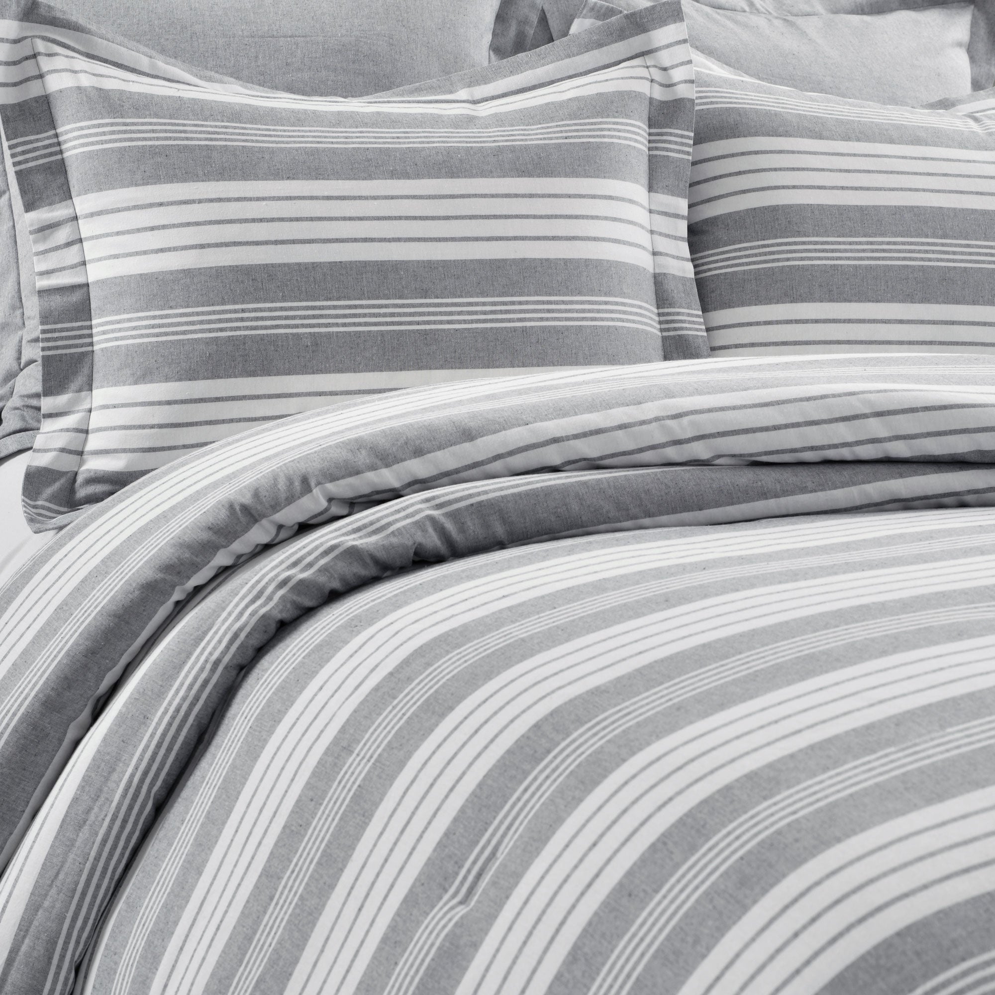 Farmhouse Yarn Dyed Stripe Comforter Gray/White 5Pc Full/Queen – Rustic  Tuesday