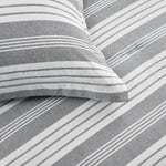 Farmhouse Yarn Dyed Stripe Comforter Gray/White 5Pc Full/Queen
