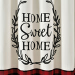 Home Sweet Home Wreath Shower Curtain Red Single 72X72