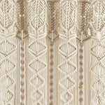 Boho Macrame Textured Cotton Window Curtain/Room Divider/Doorway/Wall Decor Single Neutral 40X84